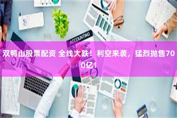 双鸭山股票配资 全线大跌！利空来袭，猛烈抛售700亿！