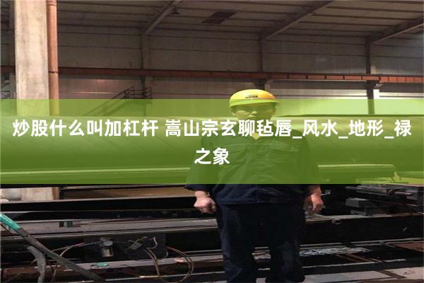 炒股什么叫加杠杆 嵩山宗玄聊毡唇_风水_地形_禄之象