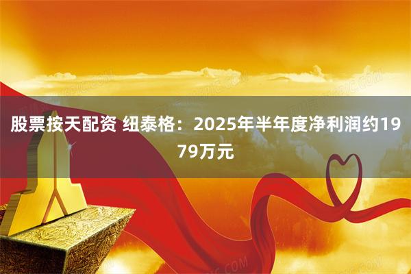 股票按天配资 纽泰格：2025年半年度净利润约1979万元